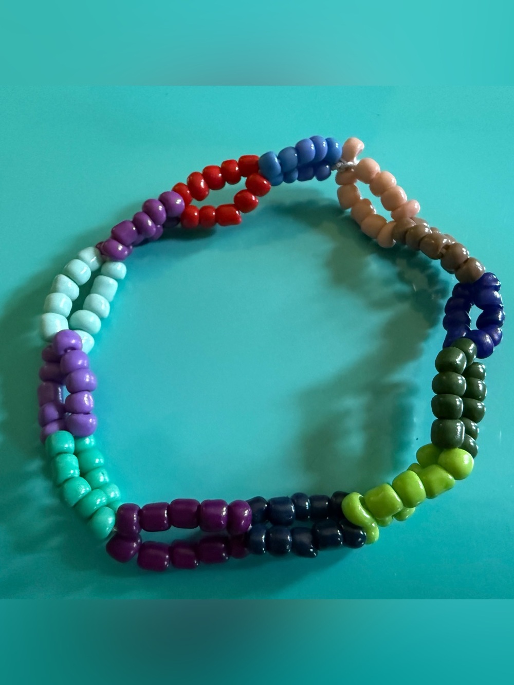 Handmade by Josie B’s Multicolored Twisted Beaded Bracelet